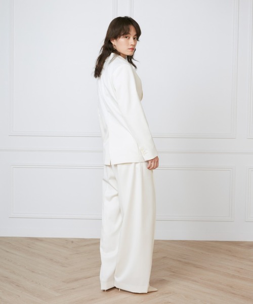 INED(イネド)の「TWシルクストレッチ タックワイドパンツ《la veille by SUPERIOR CLOSET》(その他パンツ・レディース・ネイビー・9号)」の7枚目の写真
