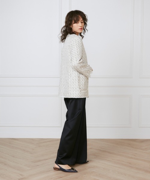 INED(イネド)の「TWシルクストレッチ タックワイドパンツ《la veille by SUPERIOR CLOSET》(その他パンツ・レディース・ネイビー・9号)」の15枚目の写真