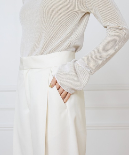 INED(イネド)の「TWシルクストレッチ タックワイドパンツ《la veille by SUPERIOR CLOSET》(その他パンツ・レディース・ネイビー・9号)」の18枚目の写真