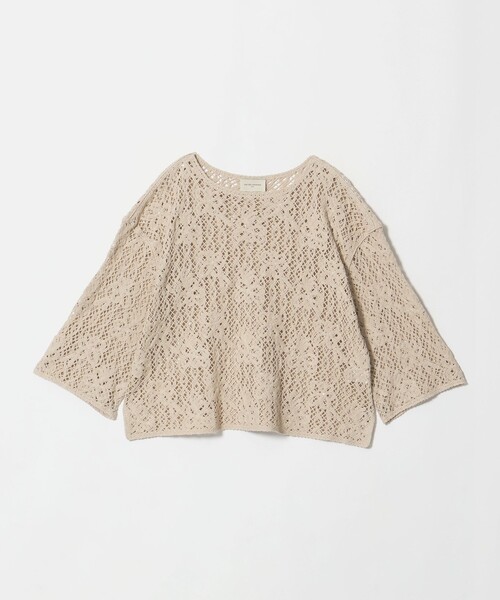 UNITED ARROWS（ユナイテッドアローズ）の「スパンコール エンブロイダリー プルオーバー ニット ‐ウォッシャブル‐（ニット/セーター・レディース・ベージュ/ブラック/オフホワイト・FREE）」の3枚目の写真