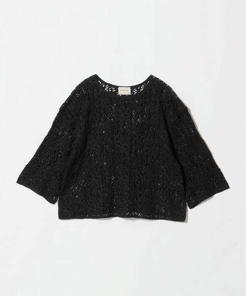 UNITED ARROWS（ユナイテッドアローズ）の「スパンコール エンブロイダリー プルオーバー ニット ‐ウォッシャブル‐（ニット/セーター・レディース・ベージュ/ブラック/オフホワイト・FREE）」の8枚目の写真