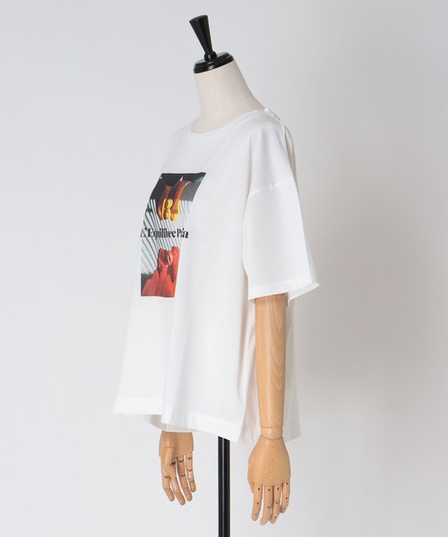 DRESSLAVE(ドレスレイブ)の「perfect balance Tshirt(パーフェクトバランスTシャツ)(Tシャツ/カットソー・レディース・ホワイト/ベージュ・38)」の5枚目の写真