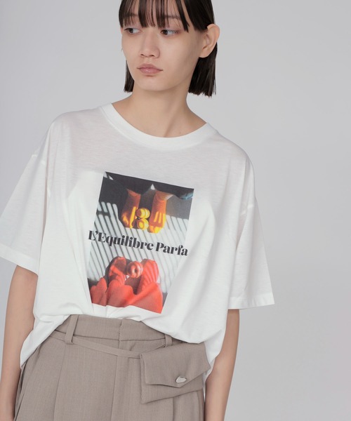 DRESSLAVE(ドレスレイブ)の「perfect balance Tshirt(パーフェクトバランスTシャツ)(Tシャツ/カットソー・レディース・ホワイト/ベージュ・38)」の10枚目の写真