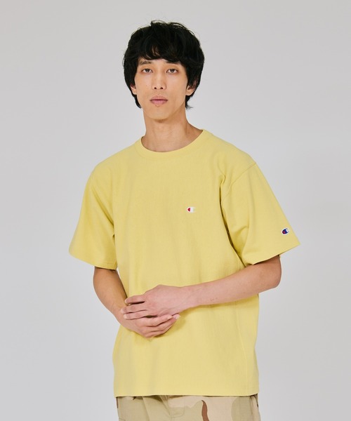 Champion(チャンピオン)の「【Champion/チャンピオン】メンズ リバースウィーブ(R) ショートスリーブTシャツ(Tシャツ/カットソー・メンズ・ペールイエロー・MEDIUM)」の1枚目の写真
