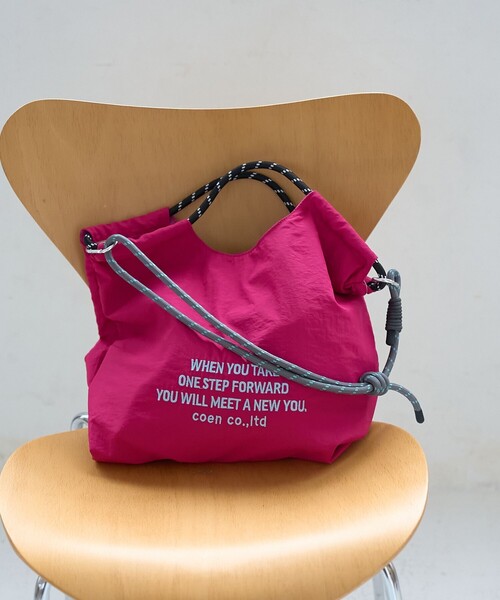 coen(コーエン)の「ロゴ刺繍 2wayパラコードトートバッグ(トートバッグ・レディース・コバルトブルー/その他7/シルバー/オリーブ/ブラック/その他4・FREE)」の6枚目の写真