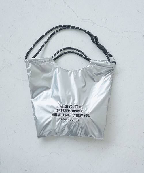 coen(コーエン)の「ロゴ刺繍 2wayパラコードトートバッグ(トートバッグ・レディース・コバルトブルー/その他7/シルバー/オリーブ/ブラック/その他4・FREE)」の14枚目の写真