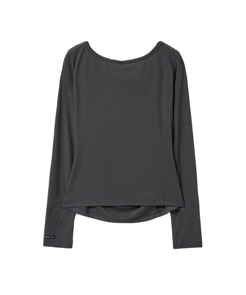 RENSE(レンセ)の「Side Shirring Draped Tee Charcoal(Tシャツ/カットソー・レディース・その他・OS)」の4枚目の写真