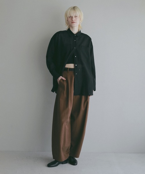 MANOF（マノフ）の「TUCK BARREL PANTS（その他パンツ・レディース・ホワイト/ブラック/ブラウン・S/M）」の20枚目の写真
