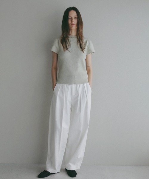 MANOF（マノフ）の「TUCK BARREL PANTS（その他パンツ・レディース・ホワイト/ブラック/ブラウン・S/M）」の10枚目の写真