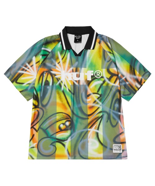 HUF(ハフ)の「KENNY SCHARF MULTITUD SOCCER JERSEY(Tシャツ/カットソー・メンズ・マルチ・M/S/L)」の4枚目の写真