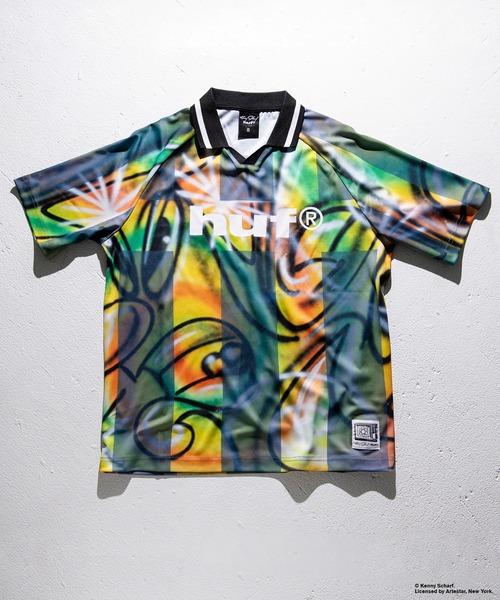 HUF(ハフ)の「KENNY SCHARF MULTITUD SOCCER JERSEY(Tシャツ/カットソー・メンズ・マルチ・M/S/L)」の2枚目の写真