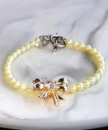 Auralyn（オーラリン）の「Big RibbonPearl Bracelet(YELLOW)（ブレスレット）」