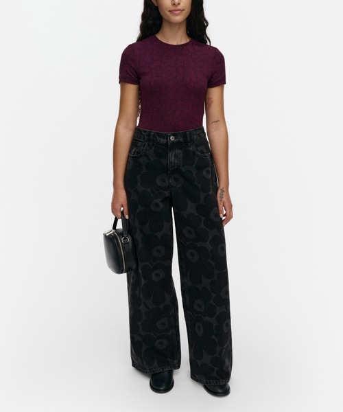 marimekko(マリメッコ)の「【Maridenim】 Loose Unikko / jeans S(デニムパンツ・レディース・ブラック・27inch/26inch/25inch/30inch/29inch/28inch)」の1枚目の写真