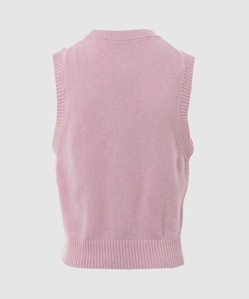 GANNI(ガニー)の「Graphic Wool Vest(ベスト・レディース・ピンク・M/S)」の2枚目の写真