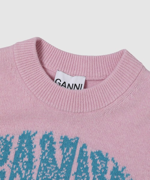 GANNI(ガニー)の「Graphic Wool Vest(ベスト・レディース・ピンク・M/S)」の3枚目の写真