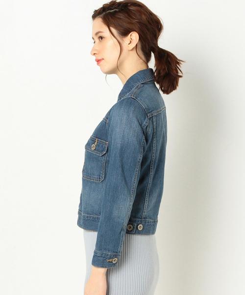 Another Edition（アナザーエディション）の「デニムジャケットセカンド/AEBC DNM G-JK 2ND◆（デニムジャケット・レディース・コバルトブルー・SMALL/MEDIUM）」の4枚目の写真