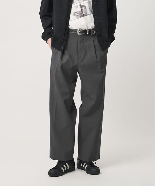 BEAUTY&YOUTH UNITED ARROWS(ビューティーアンドユースユナイテッドアローズ)の「エアロ ツイル 1プリーツ スラックス NO.9(スラックス・メンズ・ブラック/ダークグレー/オリーブ・S/M/XL/L)」の1枚目の写真