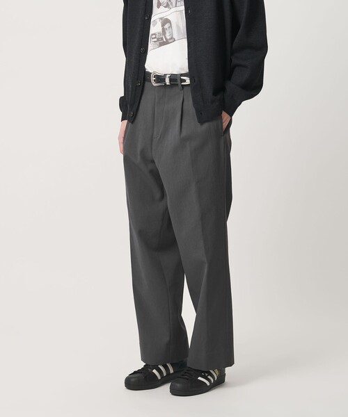BEAUTY&YOUTH UNITED ARROWS(ビューティーアンドユースユナイテッドアローズ)の「エアロ ツイル 1プリーツ スラックス NO.9(スラックス・メンズ・ブラック/ダークグレー/オリーブ・S/M/XL/L)」の4枚目の写真
