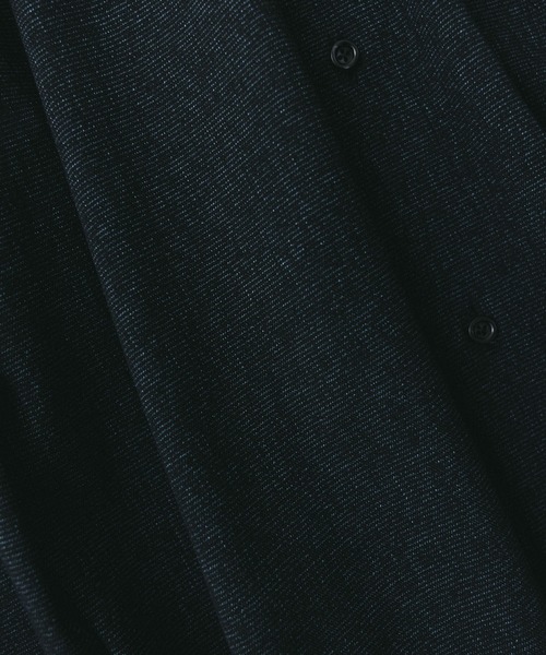 remer(リメール)の「remer 26秋冬新作 - oversized faded shirt / 掠れ織りオーバーサイズシャツ(シャツ/ブラウス・メンズ・ネイビー/ブラック・MEDIUM/LARGE/SMALL/X-SMALL)」の10枚目の写真