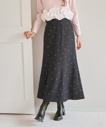2026秋冬新作 ハート刺繍マーメイドスカート