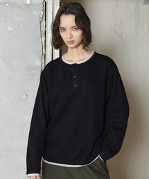ROCHEM | レイヤードデザインヘンリーネックTシャツ(Tシャツ/カットソー)