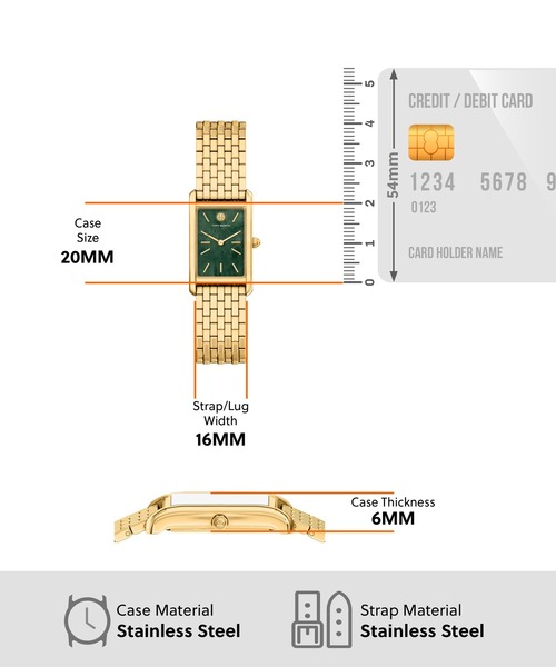 TORY BURCH（トリーバーチ）の「トリーバーチ 腕時計 レディース アナログ ステンレス TBW1159（アナログ腕時計・レディース・ゴールド・FREE）」の5枚目の写真
