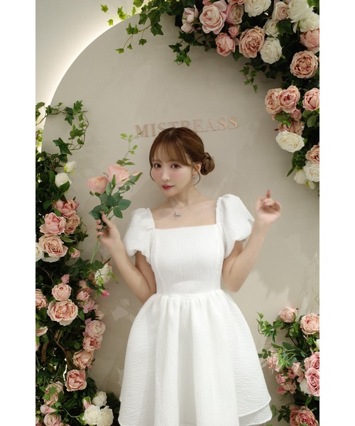 セール】Sheer Ripple Mini Puff Dress（ワンピース）｜MISTREASS