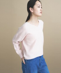 cloenc | 【WEB限定カラーあり】Vネックラメガーターニット 美フォルム(ニット/セーター)