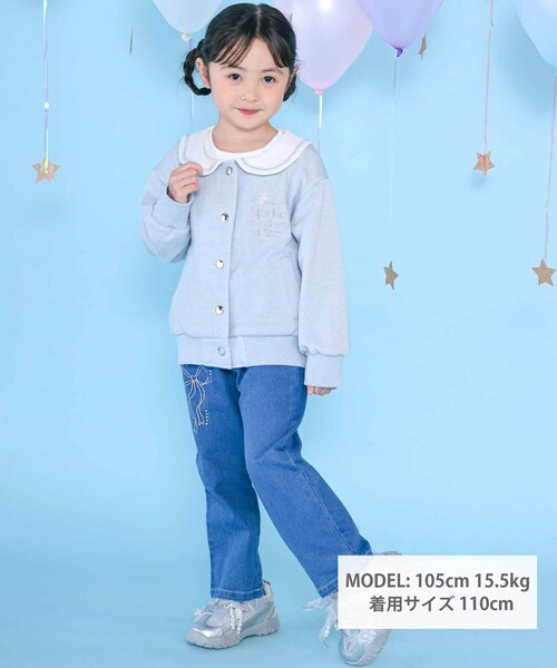 SLAP SLIP(スラップスリップ)の「セーラーカラー刺しゅうジャケット(90~130cm)(その他アウター・キッズ・パープル/ブルー・100cm/130cm/110cm/90cm/120cm)」の3枚目の写真