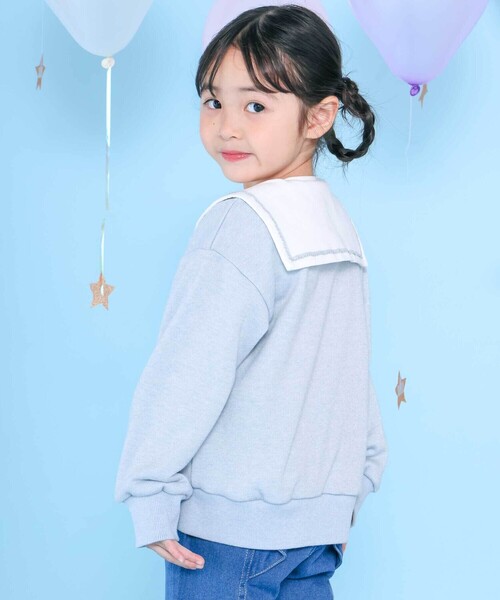 SLAP SLIP(スラップスリップ)の「セーラーカラー刺しゅうジャケット(90~130cm)(その他アウター・キッズ・パープル/ブルー・100cm/130cm/110cm/90cm/120cm)」の5枚目の写真