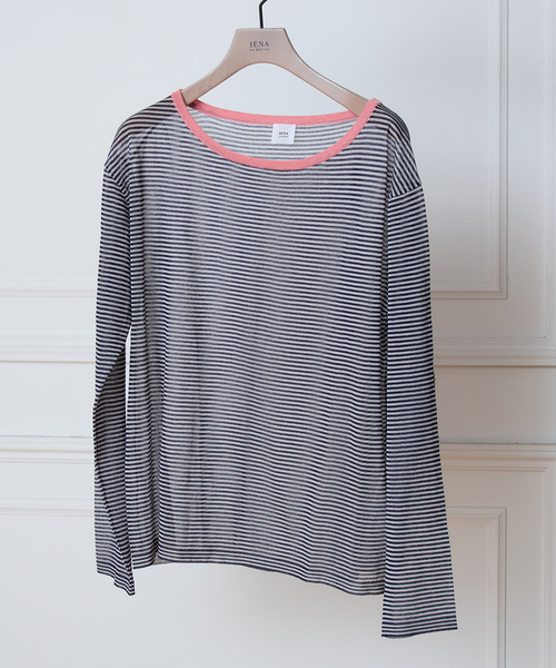 IENA LA BOUCLE(イエナラブークル)の「IENA LA BOUCLE シアーニットプルオーバー(ニット/セーター・レディース・ダークブルー/ブラック系その他・FREE)」の2枚目の写真