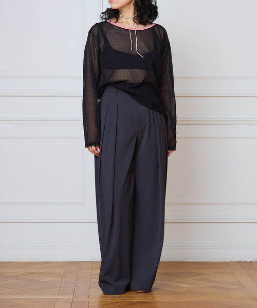 IENA LA BOUCLE(イエナラブークル)の「IENA LA BOUCLE シアーニットプルオーバー(ニット/セーター・レディース・ダークブルー/ブラック系その他・FREE)」の16枚目の写真