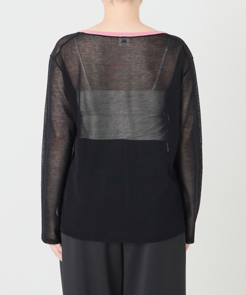 IENA LA BOUCLE(イエナラブークル)の「IENA LA BOUCLE シアーニットプルオーバー(ニット/セーター・レディース・ダークブルー/ブラック系その他・FREE)」の6枚目の写真