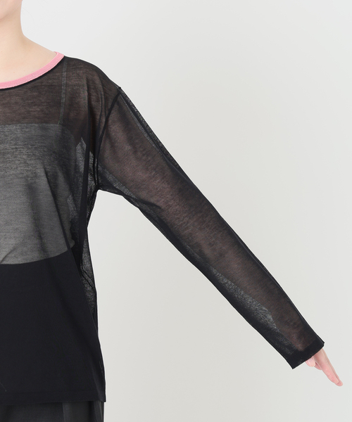 IENA LA BOUCLE(イエナラブークル)の「IENA LA BOUCLE シアーニットプルオーバー(ニット/セーター・レディース・ダークブルー/ブラック系その他・FREE)」の8枚目の写真