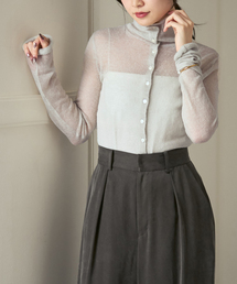 Noble（ノーブル）の「アルパカMIXハイネックシアーニット（ニット/セーター）」