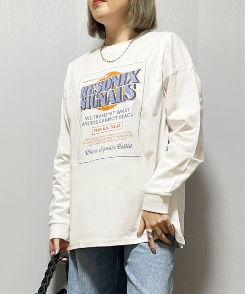 Fizz(フィズ)の「コットン天竺 前後プリントロンT(Tシャツ/カットソー・レディース・グリーン/チャコール/ブラック・M)」の16枚目の写真