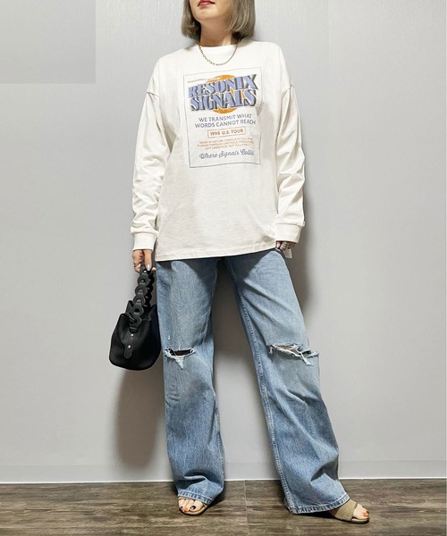 Fizz(フィズ)の「コットン天竺 前後プリントロンT(Tシャツ/カットソー・レディース・グリーン/チャコール/ブラック・M)」の18枚目の写真