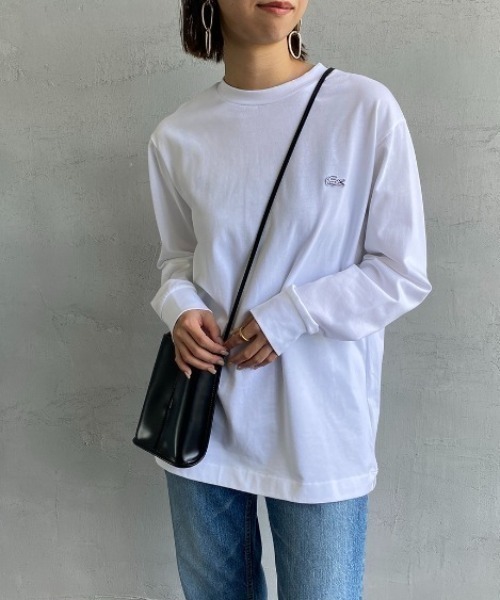 LACOSTE（ラコステ）の「[LACOSTE/ラコステ] ワンポイントロゴ ロングスリーブTシャツ（Tシャツ/カットソー・レディース・ブラウン/ネイビー/ブラック/ホワイト・4/3/2/5）」の19枚目の写真