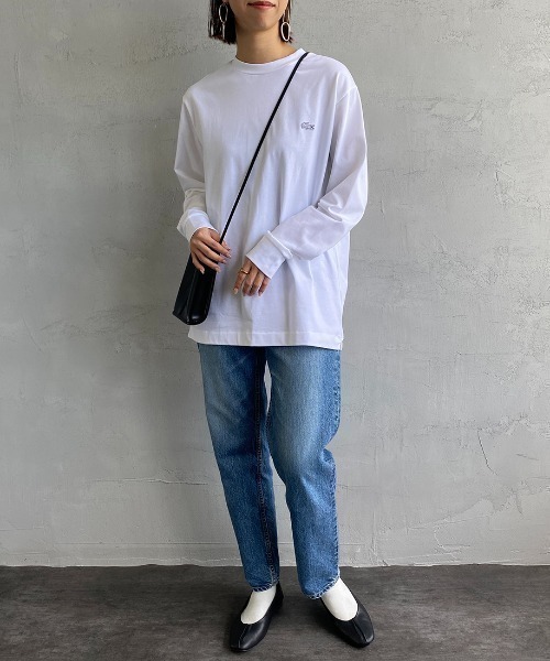 LACOSTE（ラコステ）の「[LACOSTE/ラコステ] ワンポイントロゴ ロングスリーブTシャツ（Tシャツ/カットソー・レディース・ブラウン/ネイビー/ブラック/ホワイト・4/3/2/5）」の22枚目の写真