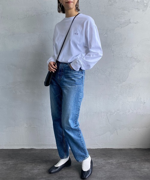 LACOSTE（ラコステ）の「[LACOSTE/ラコステ] ワンポイントロゴ ロングスリーブTシャツ（Tシャツ/カットソー・レディース・ブラウン/ネイビー/ブラック/ホワイト・4/3/2/5）」の13枚目の写真