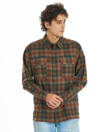 【直営店限定】BILLABONG メンズ OFFSHORE FLANNEL 長袖シャツ 【2026年秋冬モデル】/ビラボン長袖チェックネルシャツ