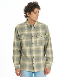 【直営店限定】BILLABONG メンズ OFFSHORE FLANNEL 長袖シャツ 【2026年秋冬モデル】/ビラボン長袖チェックネルシャツ