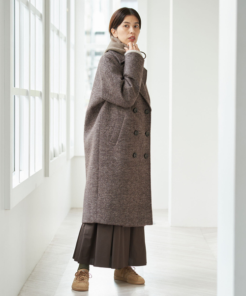IENA(イエナ)の「ボンディングウール コクーンコート(その他アウター・レディース・ブラック/ブラウン・38/36)」の9枚目の写真