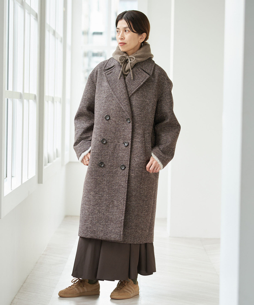 IENA(イエナ)の「ボンディングウール コクーンコート(その他アウター・レディース・ブラック/ブラウン・38/36)」の10枚目の写真