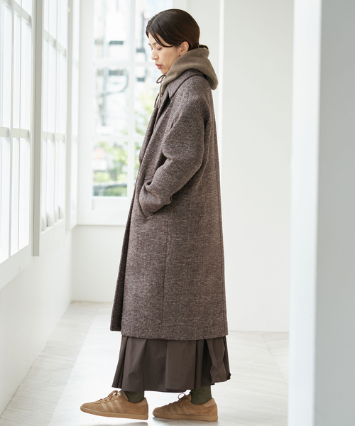 IENA(イエナ)の「ボンディングウール コクーンコート(その他アウター・レディース・ブラック/ブラウン・38/36)」の11枚目の写真