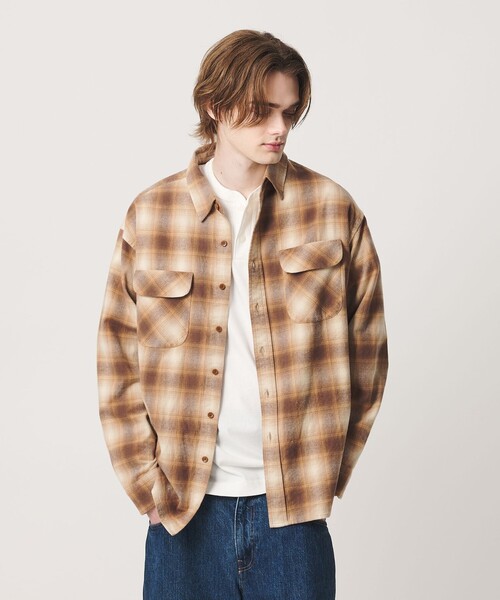 PENDLETON(ペンドルトン)の「<PENDLETON × CGS.>チェック シャツ(シャツ/ブラウス・メンズ・ライトピンク/ベージュ/ダークグレー・S/M/L/XL)」の2枚目の写真