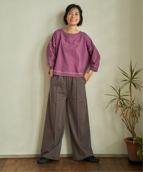 LBC(エルビーシー)の「ポンチドロストイージーパンツ(その他パンツ・レディース・ブラック/アイボリー/チャコール・M/L)」の6枚目の写真