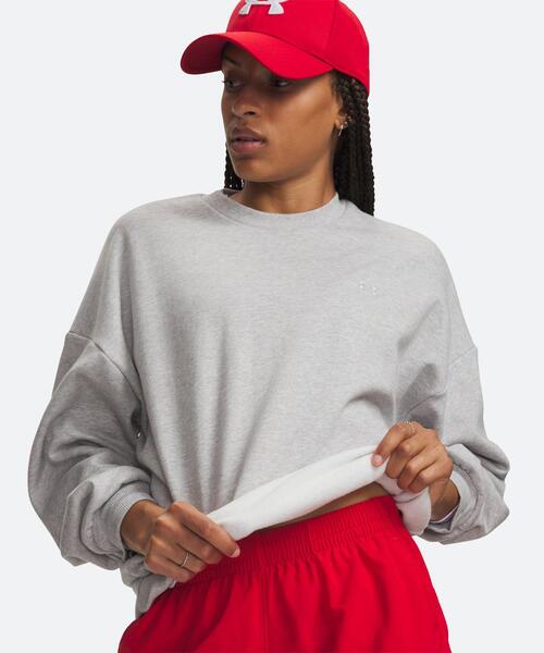UNDER ARMOUR（アンダーアーマー）の「UAアイコンフリース クルー（ライフスタイル/レディース）（スウェット・レディース・グレー・S/L/XL/M）」の3枚目の写真