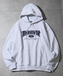 【THRASHER/スラッシャー】裏起毛 ロゴデザイン サガラ刺繍 プルオーバーパーカー