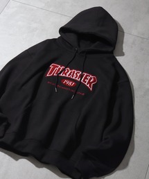 【THRASHER/スラッシャー】裏起毛 ロゴデザイン サガラ刺繍 プルオーバーパーカー